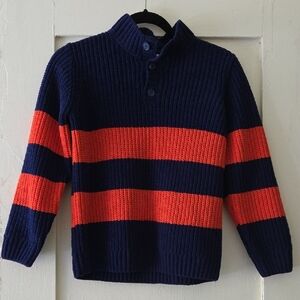 Hanna Andersson Children's Sweater in Navy and Orange